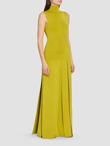 Alaïa Women's Textured Pleats Drop Maxi Dress | Thumbnail 4 Alaïa Women's Textured Pleats Drop Maxi Dress | Thumbnail 4