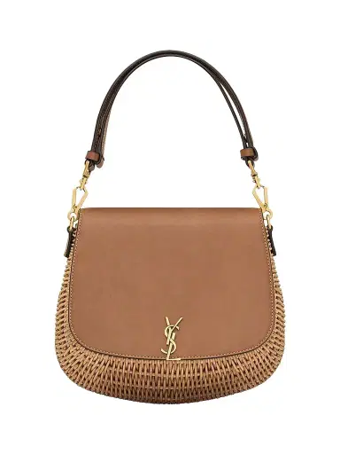 Saint Laurent Women's Mini Voltaire Top Handle Bag in Osier - Naturel And Brick | Thumbnail 1