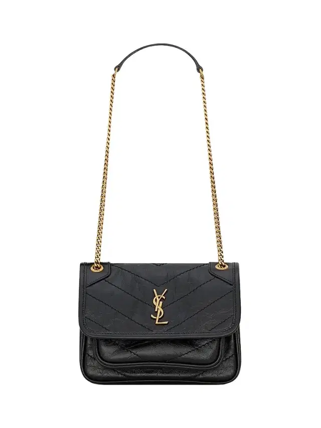 Women's Niki Baby Crossbody Bag in Vintage Leather - Black