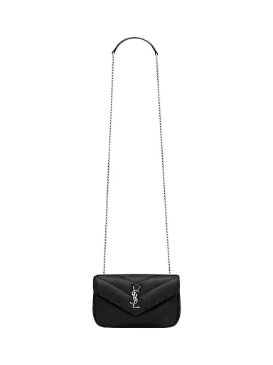 Saint Laurent Women's Loulou Mini Crossbody Bag in Lambskin - Black | Thumbnail 1 Saint Laurent Women's Loulou Mini Crossbody Bag in Lambskin - Black | Thumbnail 1