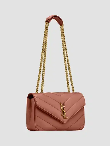 Saint Laurent Women's Loulou Shoulder Bag in Lambskin Leather - Hortensia | Thumbnail 2