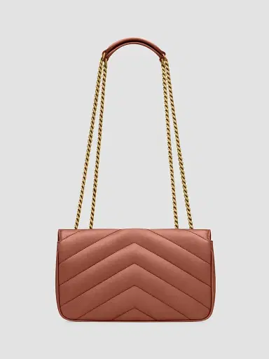 Saint Laurent Women's Loulou Shoulder Bag in Lambskin Leather - Hortensia | Thumbnail 3
