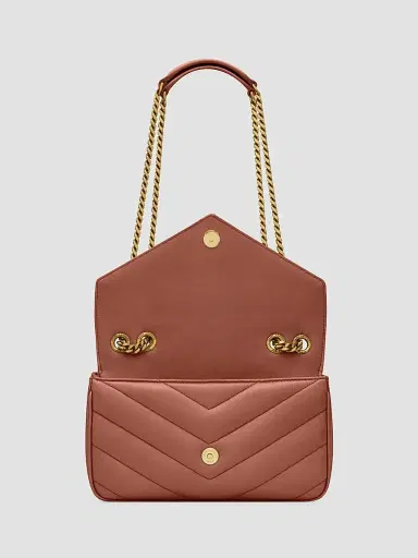 Saint Laurent Women's Loulou Shoulder Bag in Lambskin Leather - Hortensia | Thumbnail 4