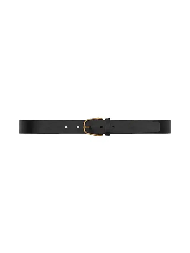 Saint Laurent Men's Minimal Belt in Leather - Black