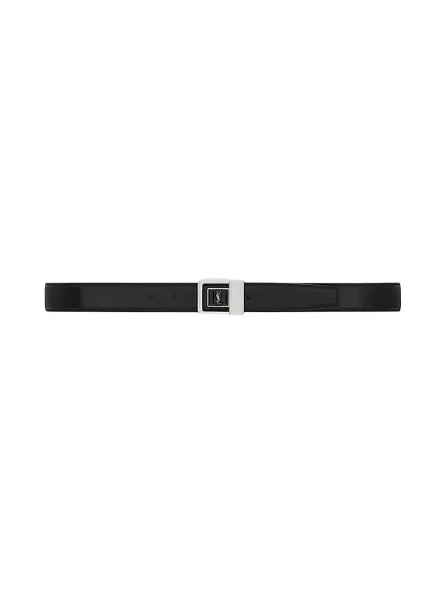Saint Laurent Men's La 66 Belt in Smooth Leather - Black