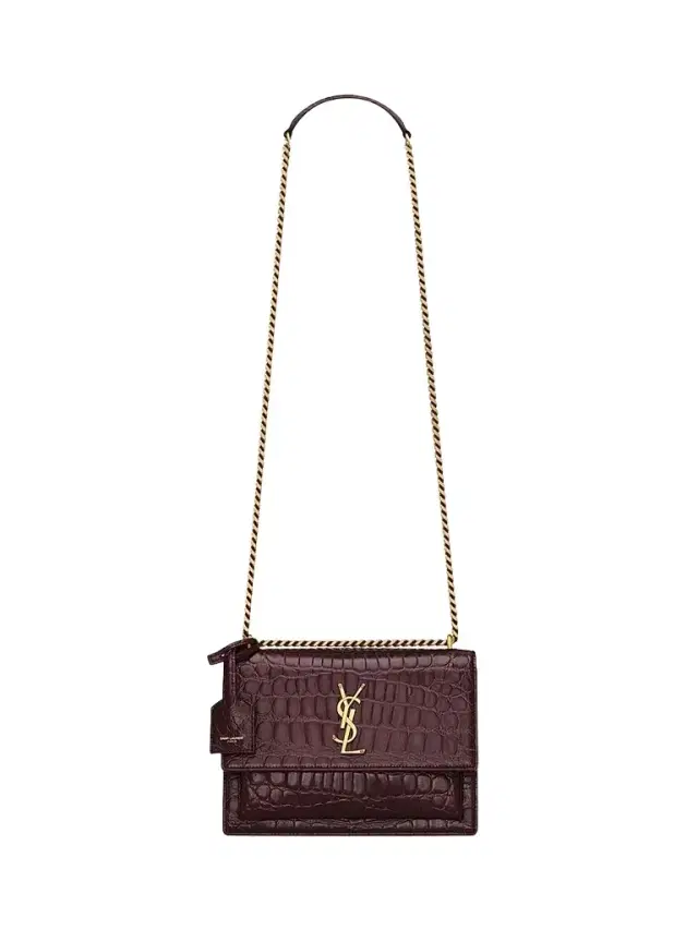 Saint Laurent Women's Sunset Crossbody Bag - Dark Merlot