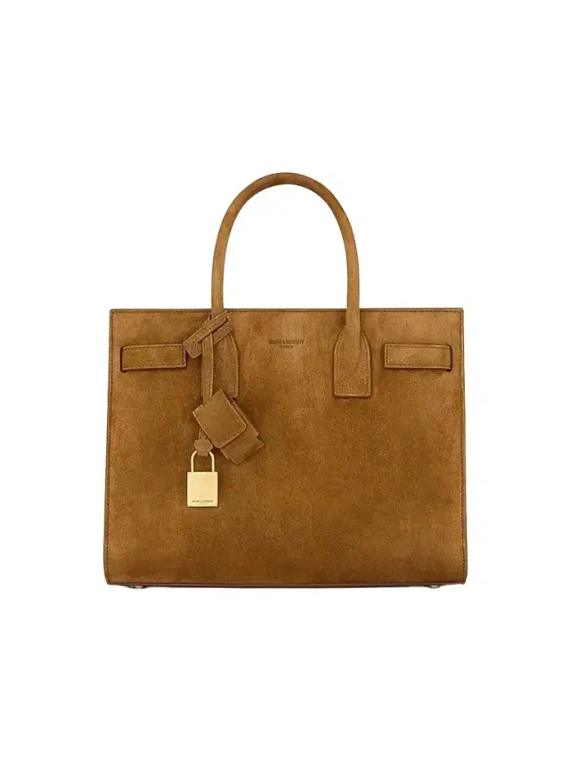 Saint Laurent Women's Sac De Jour Top Handle Bag in Suede - Caramel Cognac