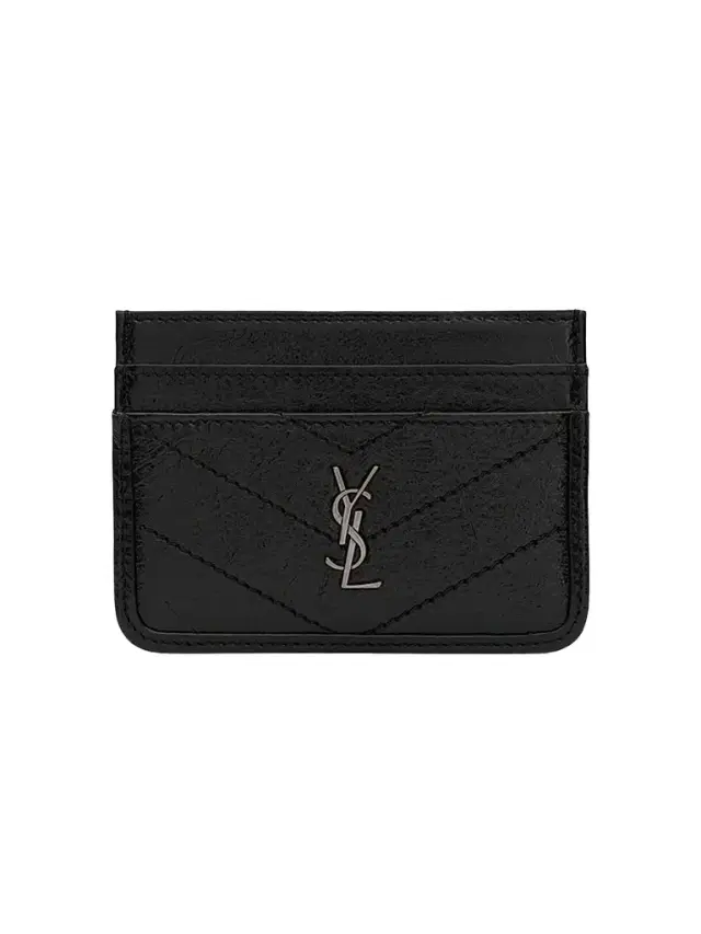 Saint Laurent Women's Niki Card Case in Vintage Leather - Black