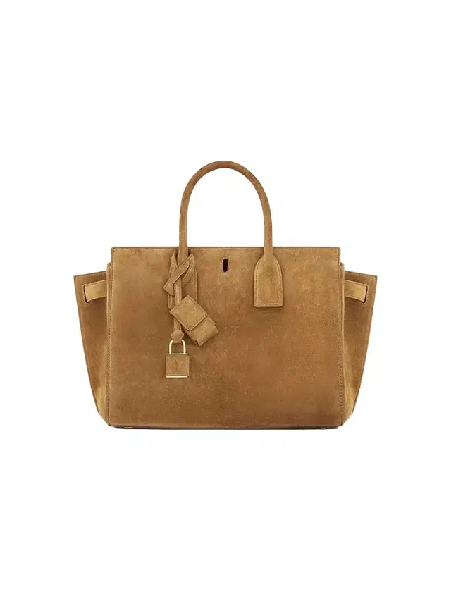 Saint Laurent Women's Sac De Jour Tote Bag in Suede - Caramel Cognac