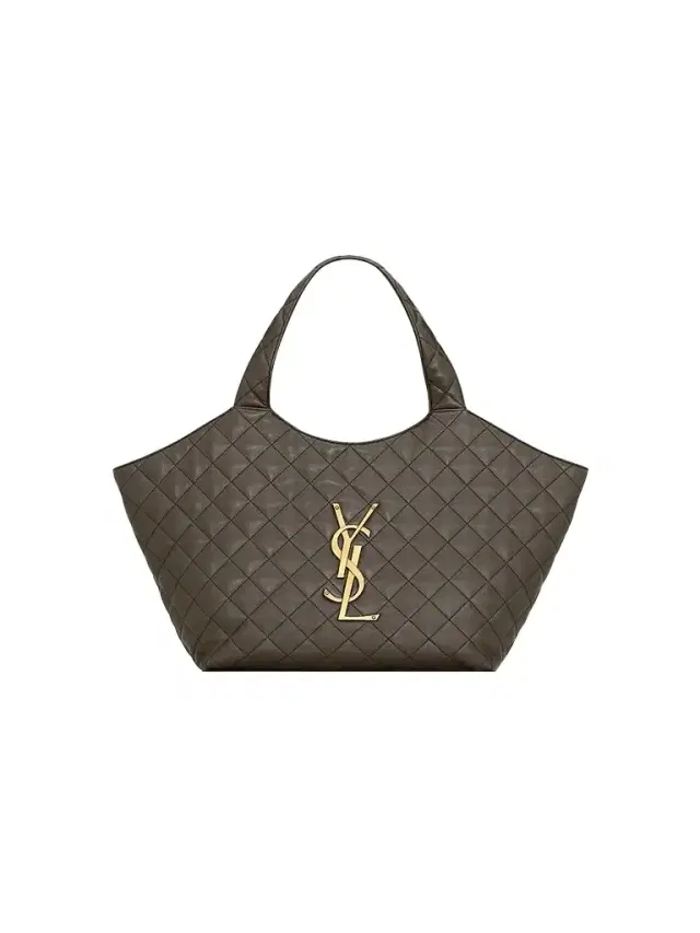 Saint Laurent Women's Icare  Tote Bag in Quilted Nappa - Light Musk