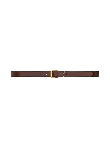 Saint Laurent Men's Cassandre Rectangular Buckle Belt in Leather | Thumbnail 1 Saint Laurent Men's Cassandre Rectangular Buckle Belt in Leather | Thumbnail 1