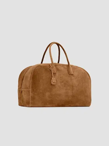 Saint Laurent Men's Large Bowling Duffle Bag in Suede | Thumbnail 4