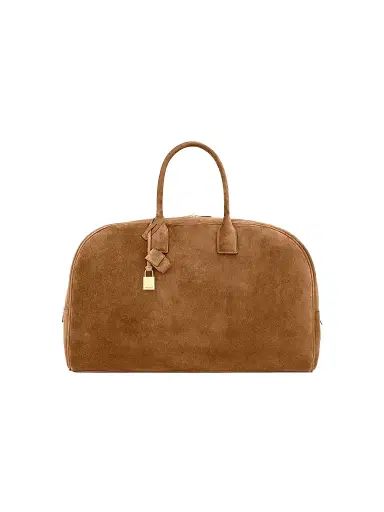 Saint Laurent Men's Large Bowling Duffle Bag in Suede | Thumbnail 1