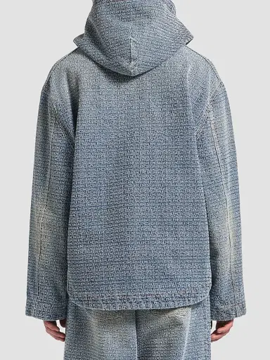 Balenciaga Men's Denim Stitch Hooded Jacket | Thumbnail 5 Balenciaga Men's Denim Stitch Hooded Jacket | Thumbnail 5