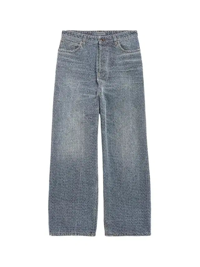 Balenciaga Men's Denim Stitch Baggy Jeans - Dark Blue