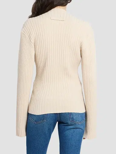 Victoria Beckham Women's Rib-Knit Wool-Cashmere Sweater | Thumbnail 3 Victoria Beckham Women's Rib-Knit Wool-Cashmere Sweater | Thumbnail 3