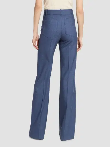Victoria Beckham Women's Alina Wool-Blend Straight-Leg Trousers | Thumbnail 3