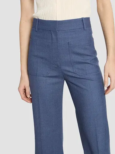 Victoria Beckham Women's Alina Wool-Blend Straight-Leg Trousers | Thumbnail 5