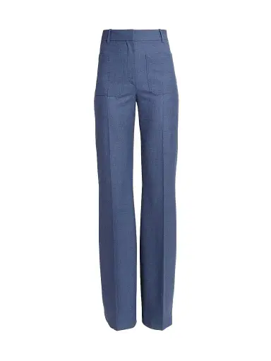 Victoria Beckham Women's Alina Wool-Blend Straight-Leg Trousers | Thumbnail 1