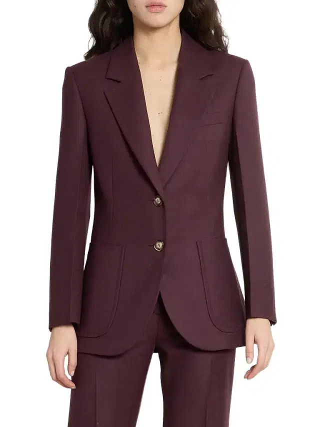 Victoria Beckham Women's Katherine Wool Blazer - Acai