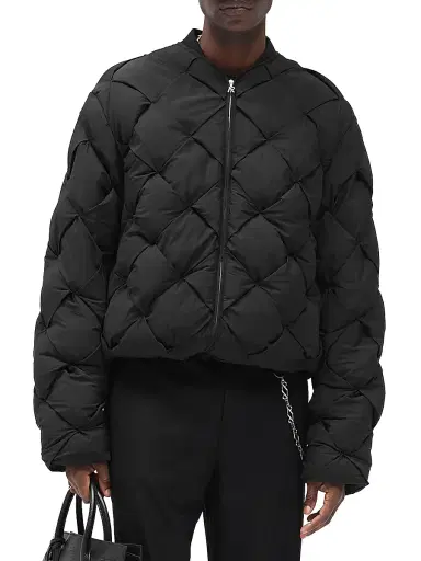 Represent Men's Legacy Pillow Quilted Oversized Puffer Jacket - Jet Black | Thumbnail 2