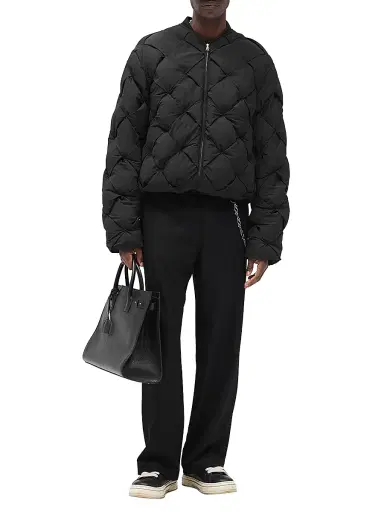 Represent Men's Legacy Pillow Quilted Oversized Puffer Jacket - Jet Black | Thumbnail 1