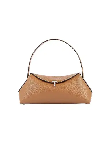 TOTEME Women's T-Lock Grain Leather Shoulder Bag - Tan | Thumbnail 1 TOTEME Women's T-Lock Grain Leather Shoulder Bag - Tan | Thumbnail 1