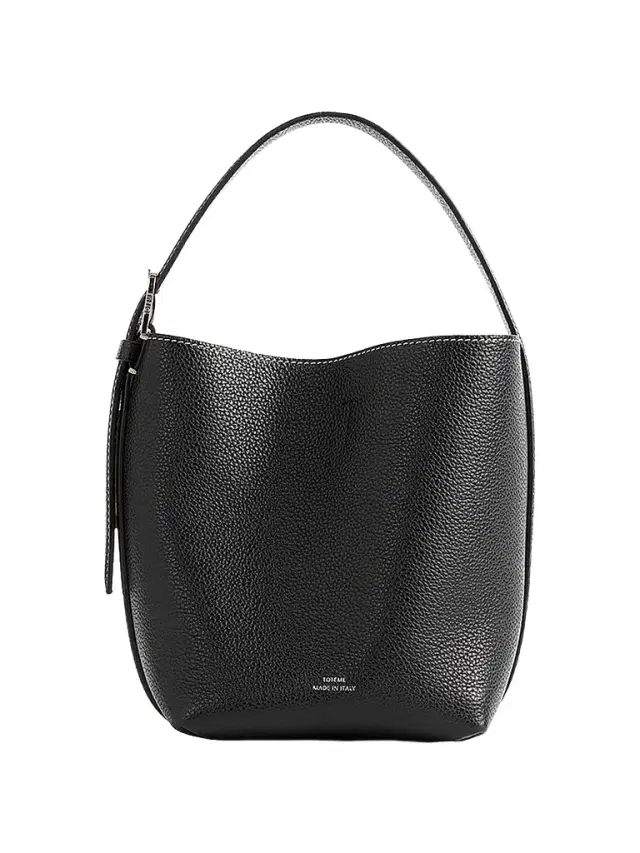 Toteme Women's  Belted Grain Leather Tote - Black