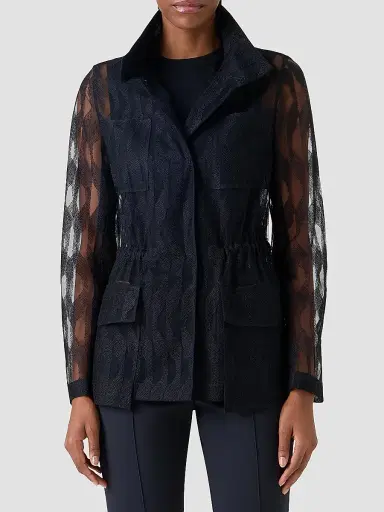 Akris Women's Chianti Embroidered Tulle Jacket | Thumbnail 4 Akris Women's Chianti Embroidered Tulle Jacket | Thumbnail 4