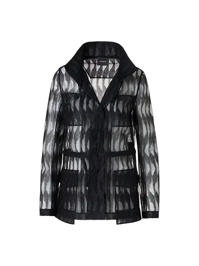 Akris Women's Chianti Embroidered Tulle Jacket - Black