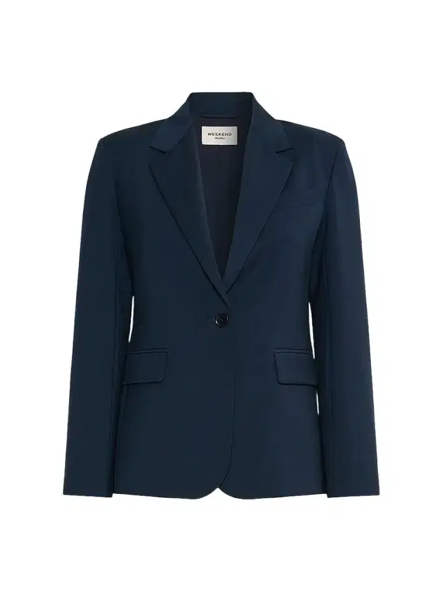 Weekend Max Mara Women's Single Breasted Stretch Wool Blazer - Navy