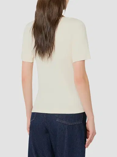 Weekend Max Mara Women's Fine Rib Knit Jersey T-Shirt | Thumbnail 5 Weekend Max Mara Women's Fine Rib Knit Jersey T-Shirt | Thumbnail 5
