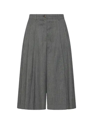 Marella Women's Gabardine Culottes - Melange Grey - Size 10 | Thumbnail 1
