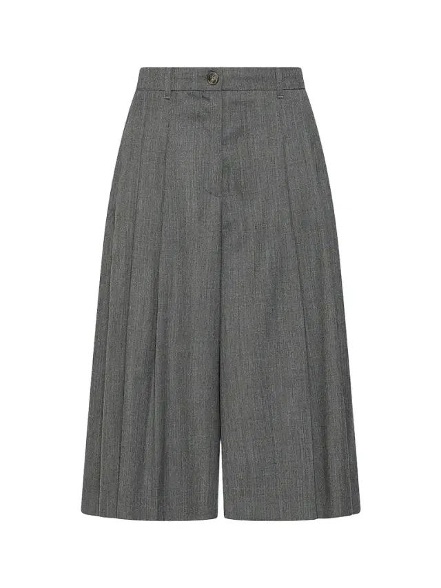 Marella Women's Gabardine Culottes - Melange Grey