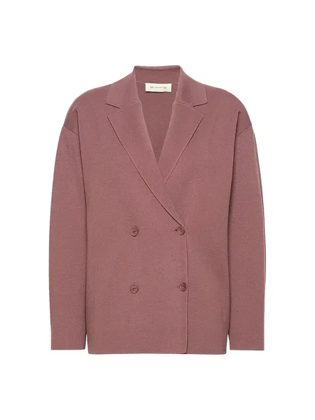 MM Max Mara Women's Double Breasted Jacket in Viscose Crepe Yarn - Mauve