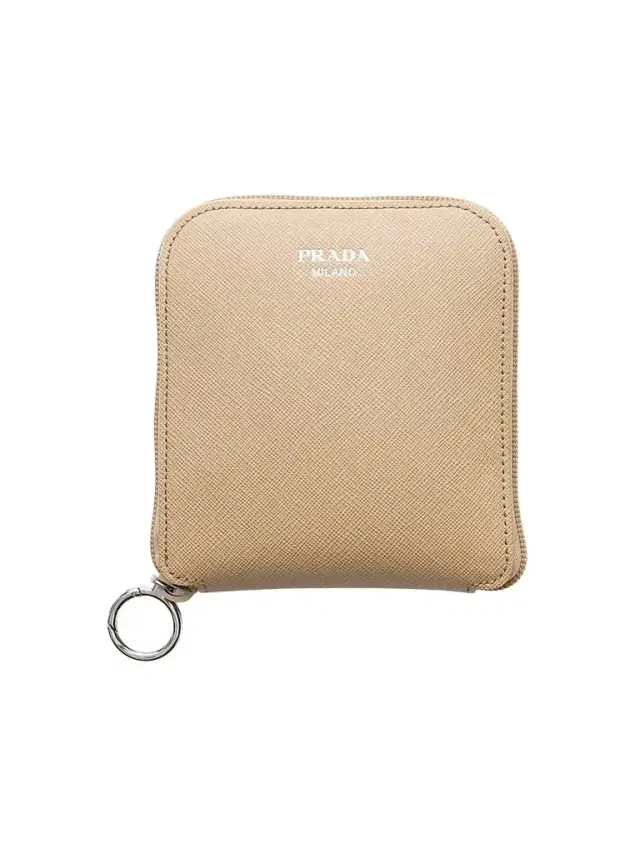 Prada Women's Saffiano Leather Pendant with Re-Nylon Tote Bag - Beige