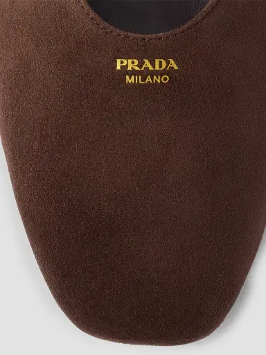 Prada Women's Suede Ballerinas - Brown - Size 11.5 | Thumbnail 4