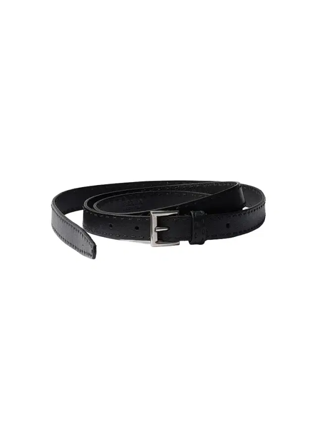 Prada Women's Antiqued Leather Belt - Black