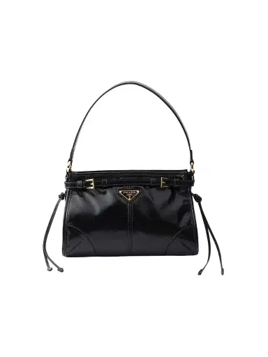 Prada Women's Bonnie Leather Top Handle Bag - Black | Thumbnail 1 Prada Women's Bonnie Leather Top Handle Bag - Black | Thumbnail 1