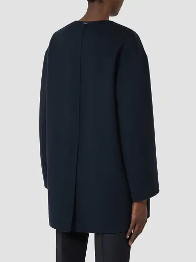 Max Mara Women's Short Wool Coat with Scarf - Midnight Blue - Size 14 | Thumbnail 5 Max Mara Women's Short Wool Coat with Scarf - Midnight Blue - Size 14 | Thumbnail 5