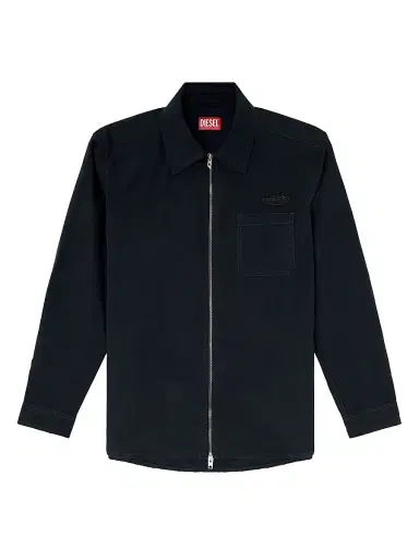 Diesel Men's Alias Logo Zip-Front Shirt Jacket | Thumbnail 1 Diesel Men's Alias Logo Zip-Front Shirt Jacket | Thumbnail 1