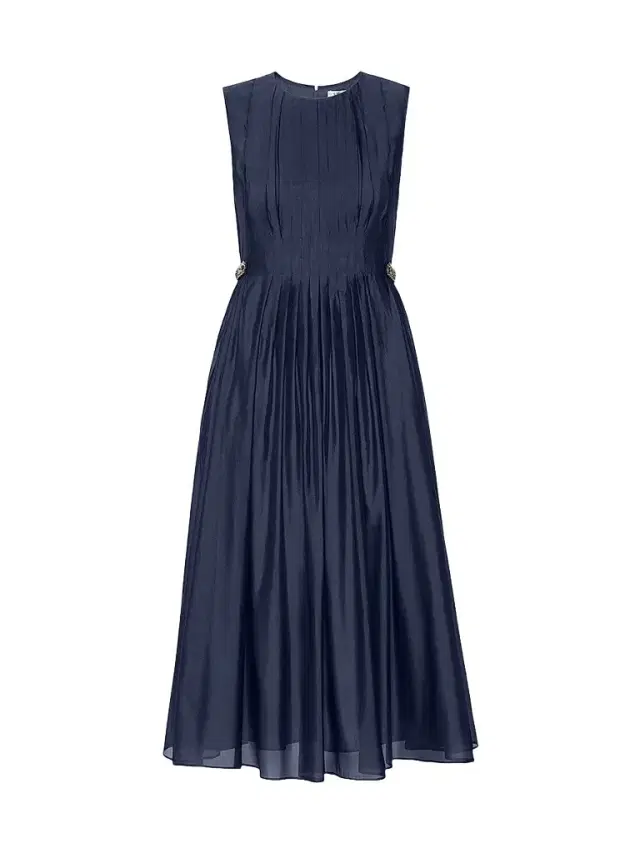 Max Mara Women's Fit and Flare Organza Dress - Ultramarine
