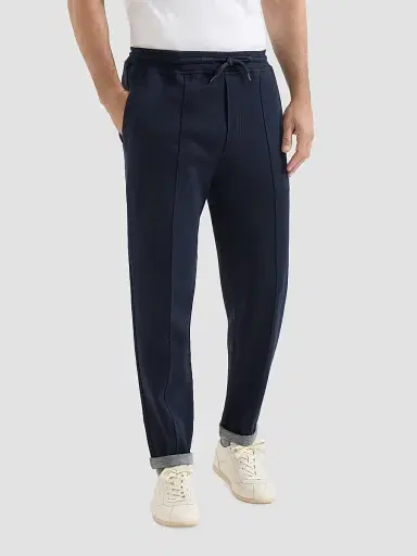 Brunello Cucinelli Men's French Terry Double Cloth Trousers with Crête Detail - Cobalt - Size XXXXL | Thumbnail 2 Brunello Cucinelli Men's French Terry Double Cloth Trousers with Crête Detail - Cobalt - Size XXXXL | Thumbnail 2