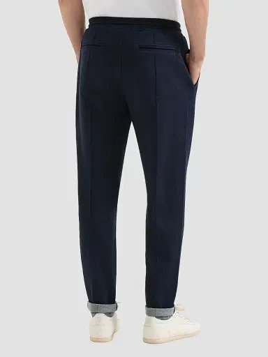 Brunello Cucinelli Men's French Terry Double Cloth Trousers with Crête Detail - Cobalt - Size XXXXL | Thumbnail 3 Brunello Cucinelli Men's French Terry Double Cloth Trousers with Crête Detail - Cobalt - Size XXXXL | Thumbnail 3