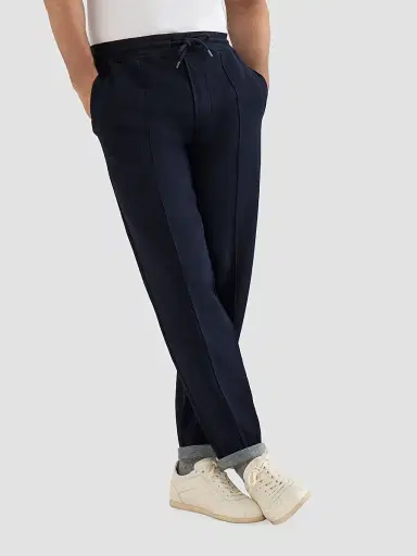 Brunello Cucinelli Men's French Terry Double Cloth Trousers with Crête Detail - Cobalt - Size XXXXL | Thumbnail 4 Brunello Cucinelli Men's French Terry Double Cloth Trousers with Crête Detail - Cobalt - Size XXXXL | Thumbnail 4