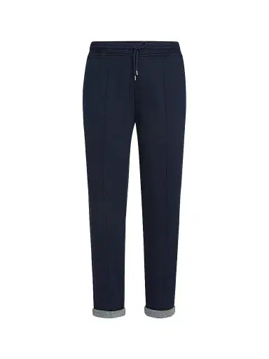 Brunello Cucinelli Men's French Terry Double Cloth Trousers with Crête Detail - Cobalt - Size XXXXL | Thumbnail 1 Brunello Cucinelli Men's French Terry Double Cloth Trousers with Crête Detail - Cobalt - Size XXXXL | Thumbnail 1