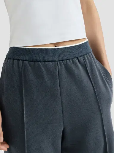 Brunello Cucinelli Women's Cotton Smooth French Terry Track Trousers - Navy Blue - Size Small | Thumbnail 4 Brunello Cucinelli Women's Cotton Smooth French Terry Track Trousers - Navy Blue - Size Small | Thumbnail 4