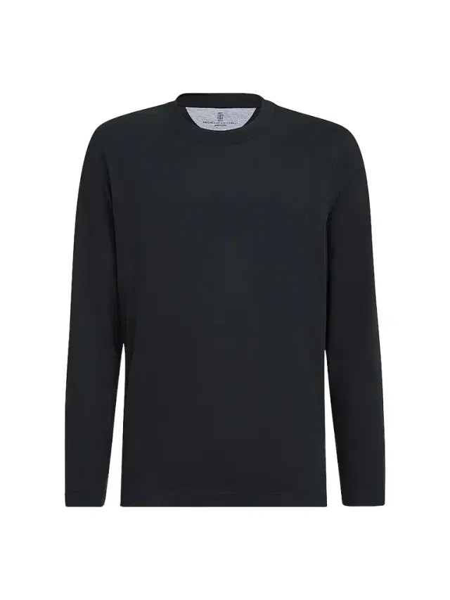 Brunello Cucinelli Men's Cotton Jersey Long Sleeve Crewneck T-Shirt