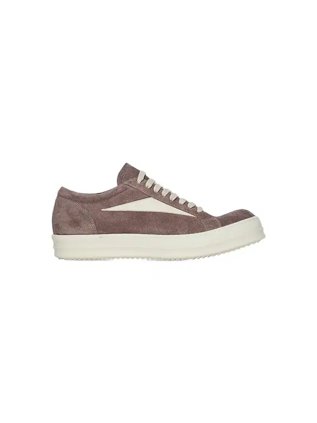 Rick Owens Men's Suede & Leather Low-Top Sneakers - Grape Milk