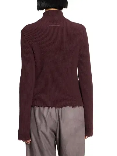 MM6 MAISON MARGIELA Women's Sports Rib-Knit Cotton Jacket | Thumbnail 5 MM6 MAISON MARGIELA Women's Sports Rib-Knit Cotton Jacket | Thumbnail 5